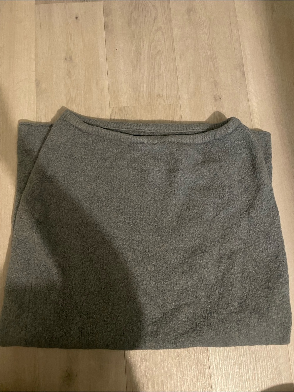Cozy Gray Two-Piece Maxi Skirt Set - Picture 2 of 5